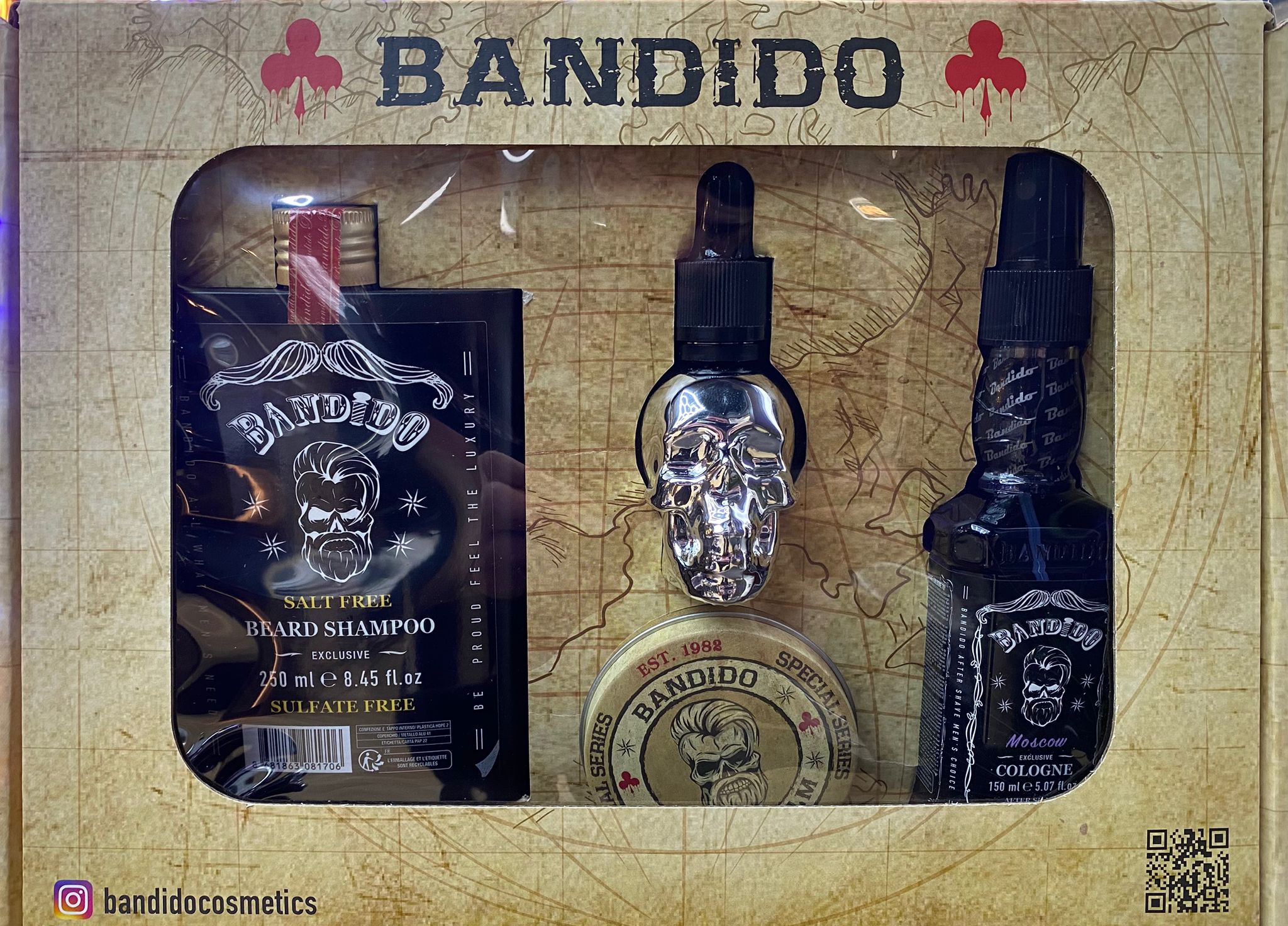 Bandido skjegg gavesett #05 – White Oil + Moscow Cologne